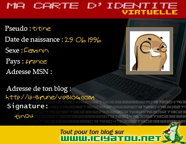 cate d'identité : moi !